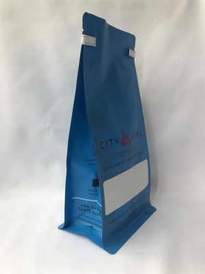 Θήκη συσκευασίας καφέ 12OZ Ματ επίπεδο κάτω μέρος τυπωμένο με τσίγκινο δέσιμο