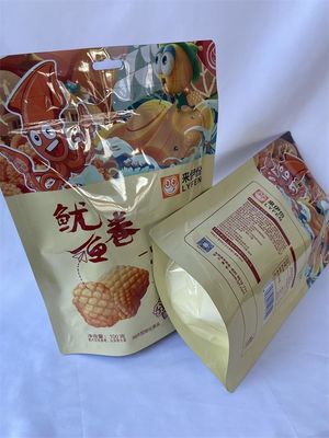 Food Grade Plastic Stand Up Pouch 100g Kraft Resealable Bags