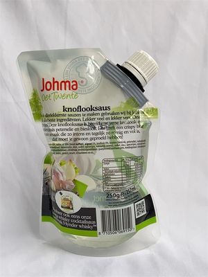 Θήκη συσκευασίας Clear Plastic Spout Custom Printed with Side Gusset Cap