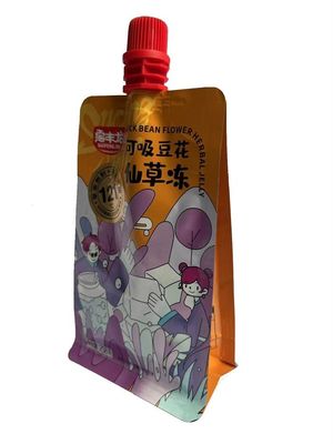 RCPP Spout Packaging Pouch Printed Quad Customized Surface 130 Microns