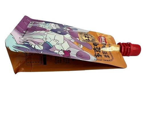 RCPP Spout Packaging Pouch Printed Quad Customized Surface 130 Microns