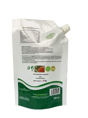 Προσαρμοσμένο φύλλο Stand Up Side Spout Pouch για λάδι με χρώματα CMYK